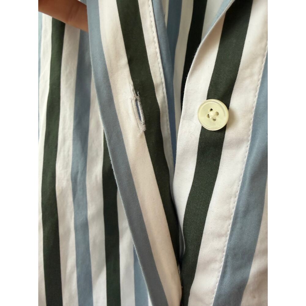 Madewell Easy Y-Neck Button-Up Shirt in Botanical Green Size XS NW713 - Picture 11 of 16